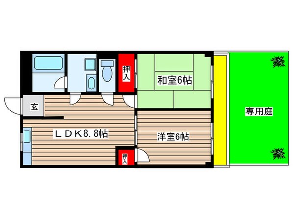 ファミールはらたの物件間取画像